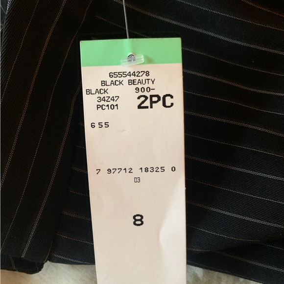 Brand New Jones New York Suits & Blazers | Women 2 Piece Black Pinstripe Suit - Picture 5 of 7